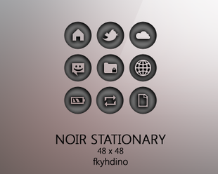 noir stationary icon pack