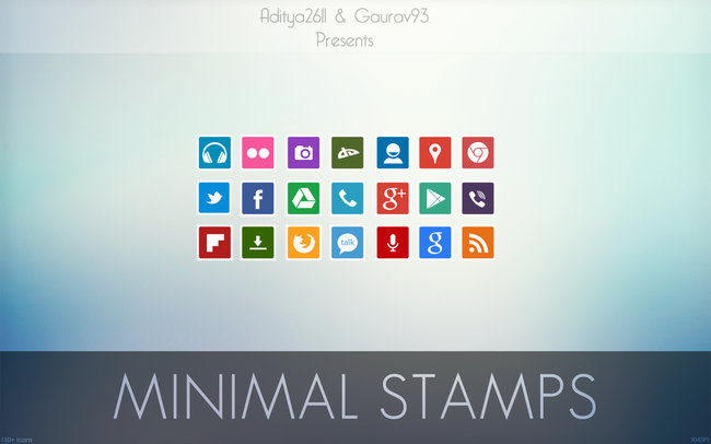 minimal stamps android icon pack